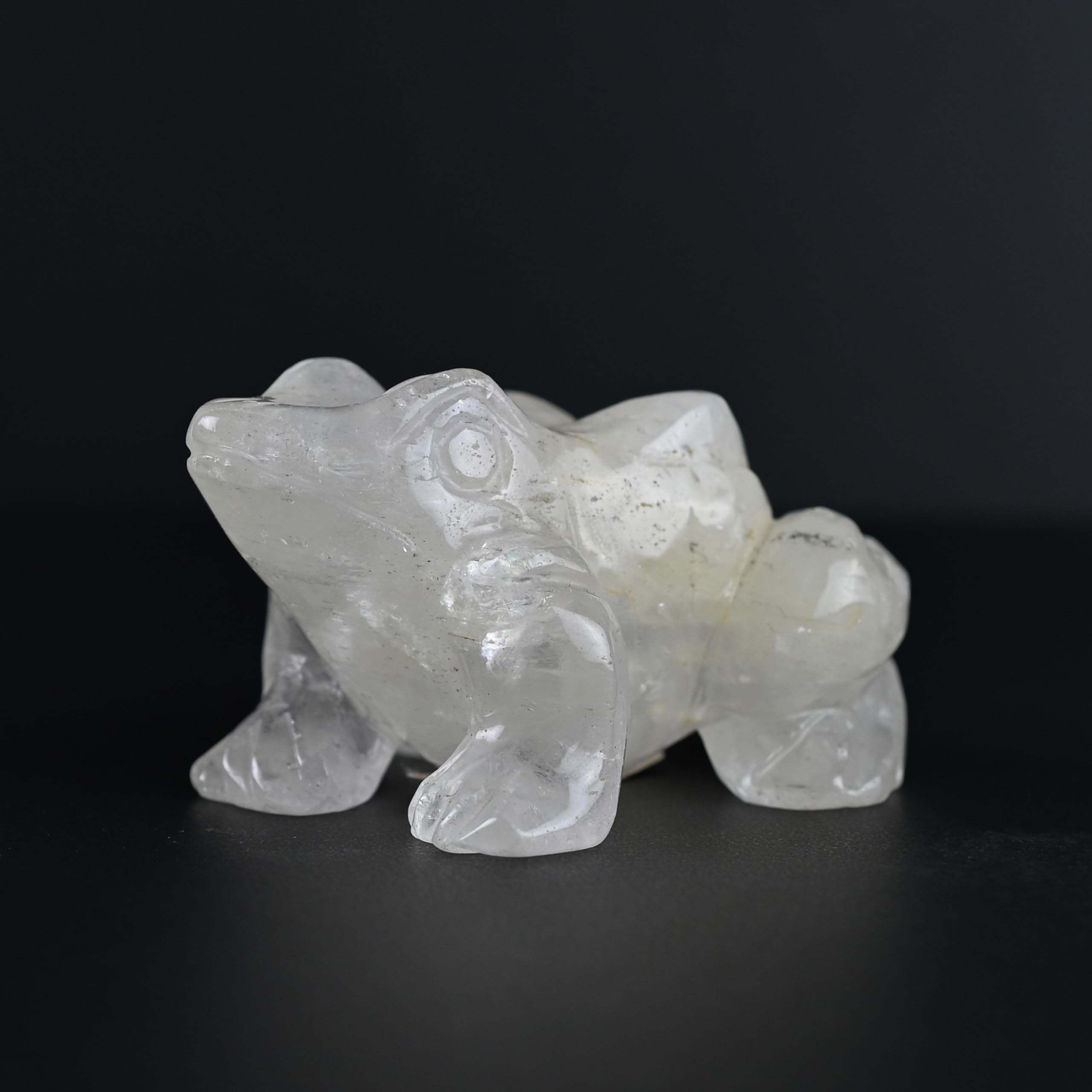 Amazon.co.jp: 【英雅堂】白水晶 アイリスクォーツ カエル 蛙 彫刻